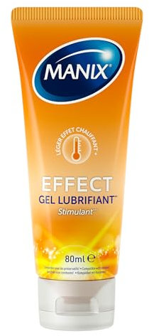 MANIX Effect : Gel Lubrifiant Intime (80mL) Effet Chauffant / Inodore et Sans Paraben / Compatible avec les Préservatifs