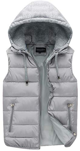 WIEAYUMEI Homme Doudoune sans Manches pour Fomme avec Capuche Poches Zippées Gilet Matelassé Léger pour la Randonnée