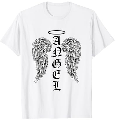 Angel Wings Halo Feathers God Awesome Funny Gift T-Shirt
