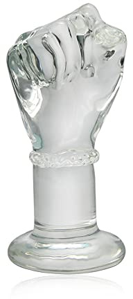 SXOVO Consolador de Mano Transparente Consolador de Puño de Cristal Consolador Anal de Juguete Sexual Para Mujeres Hombres Estimulación del Punto G (Klein)