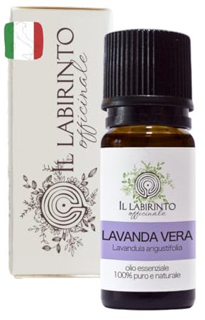 Olio Essenziale Lavanda puro Alimentare Italiana Il Labirinto Officinale - Oli Essenziali Naturali - Olio essenziale per Diffusori e Umidificatori, Aromaterapia - 10ml