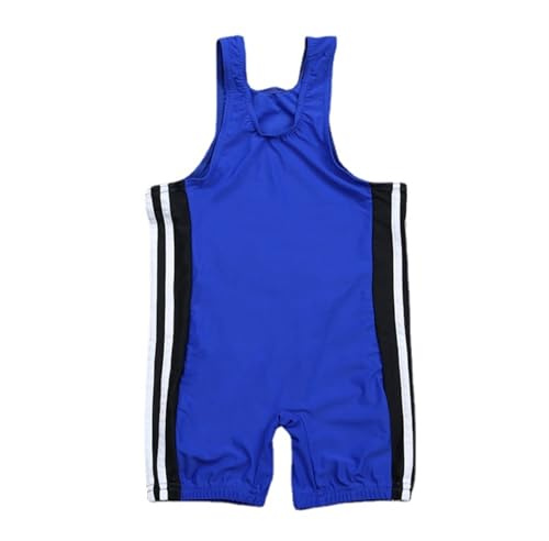 Wrestling-singlets for män, sexig viktlyftning Gymoutfit Träningstävling Freestyle Wrestling Suit Hög elastisk manstrumpbyxa Bodysuit One Piece Badkläder(Blue,5XL)