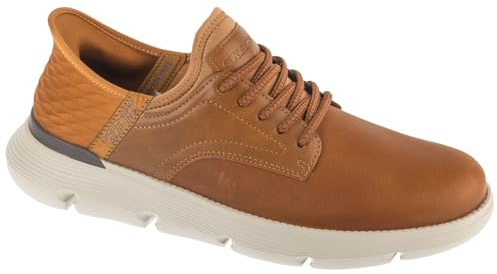 Skechers Garza Gervin Hands Free Slip-ins Baskets pour homme en cuir véritable Marron Pour bureau Marron, beige, 44 EU