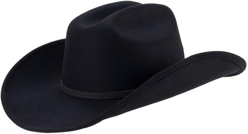 Scippis Bodie – Formbarer Westernhut mit Lederhutband | Klassischer Cowboyhut | Flexibel formbar & stilvoll | Für Damen & Herren (DE/NL/SE/PL, Alphanumerisch, L, XL, Schwarz)
