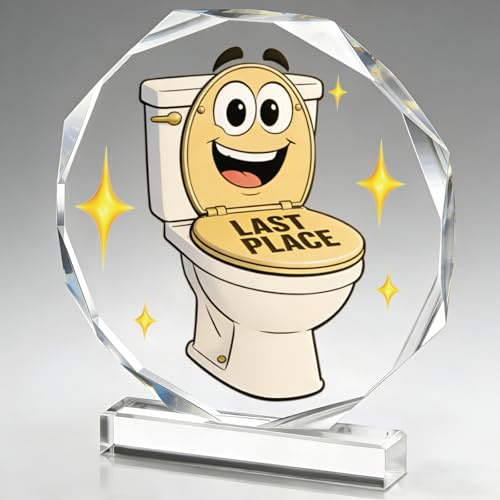 DOUOAUO Toilet Trophy - Acrylic Championship Trophy Award, 4.72x5.27 Inch - Perfect for Sports Tournaments, Academic Competitions, School Awards, Party Prizes for Adults