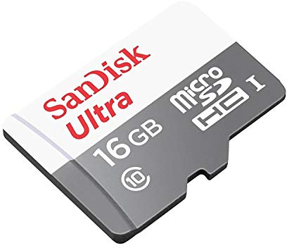 SanDisk 16 GB Ultra Android Class 10 MicroSDHC Memory Card , White