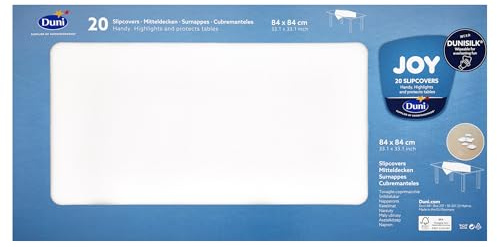 Duni Duni Dunisilk®-Mitteldecken Linnea weiß 84 x 84 cm 20 Stück