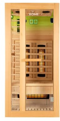 Home Deluxe sauna a infrarossi 'REDSUN S Deluxe' Dimensione: 90x 90 x 190 cm, per 4 persone I cabina a infrarossi, Cabina sauna a infrarossi, Sauna per tutto il corpo , Sauna per la casa