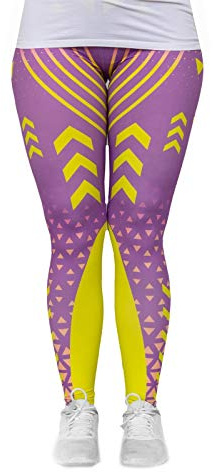 cosey - Neon Line Leggings - knallige Farben- in verschiedenen Leuchtend bunten Designs (Einheitsgröße) (Neon Sport)