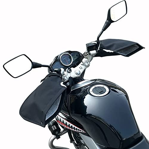 Handschuhe Kälteschutz Motorradlenker Stulpen Lenker Handshuhe Winddicht Winter Warm Lenkerhandschuhe Fahrrad Motorrad Roller Lenkerstulpen Plüsch Gefüttert Handschutz Lenker Winterandschuhe