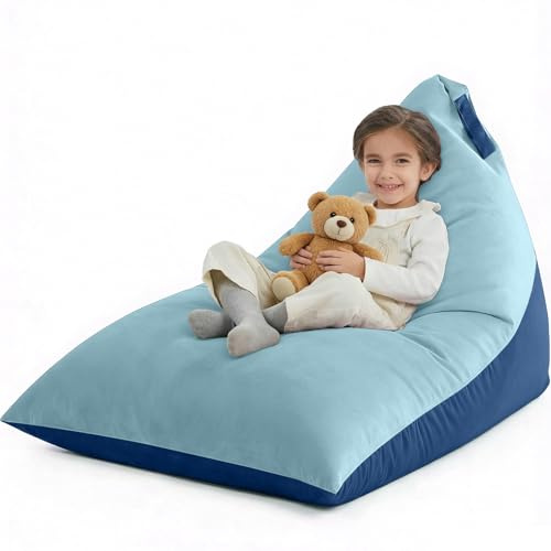 Nobildonna Fodera per poltrona sacco da 1,2 m (senza imbottitura), per adulti, copertura per poltrona a sacco triangolare extra large da 400 l, lavabile, senza imbottitura, ultra morbida, rivestimento