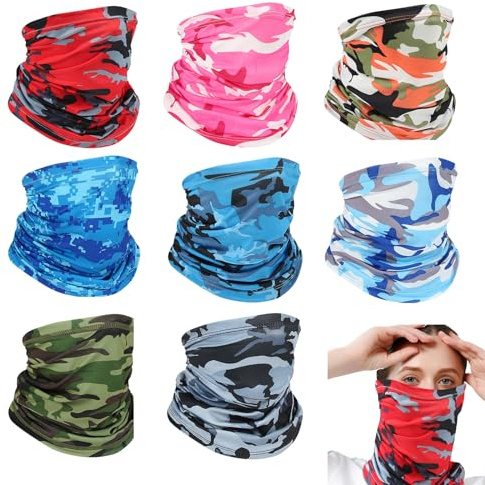 DragonX2 8 Pezzi Versatili Copricapo Foulard Ultifunzione Fascia Bandana Sciarpa Fascia Bandana Multiuso Per Yoga, Ciclismo, Climb, Hiking