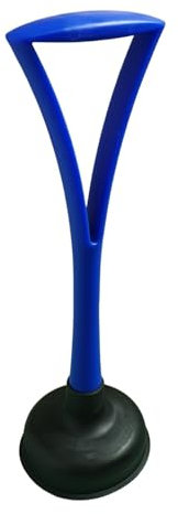Pump Max Ausgussreiniger Pömpel/Pümpel, 14 cm Durchmesser, 42 cm Höhe, Blau, Kunststoff