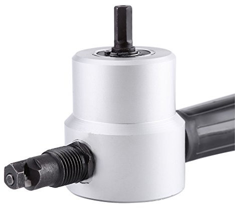 Taglierina per Lamiera a Doppia Testa Nibbler Elettrico Kit di Utensili Taglio per Trapano Taglierina per Metalli