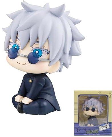 Invasye Gojo Satoru Figure, Gojo Satoru Figurine Anime Q Version, Figurines d'action Gojo Satoru, 10 cm Gojo Satoru Look Up Figurine, Desktop Decoration, Model Collection, pour Fans