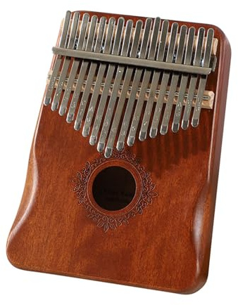Kalimba, Finger Thumb Piano med Stark Penetrerande Kraft 17-toners Tumpiano Thumb Piano För Vuxna För Musikälskare och Nybörjare (Brun)