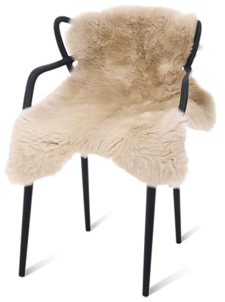 Decorating Sheepskins Piel de oveja australiana premium para silla, 80 x 60 cm [4-6 cm de lana], inodora, piel de cordero auténtica, alfombra para el sofá, piel de oveja, piel de cordero