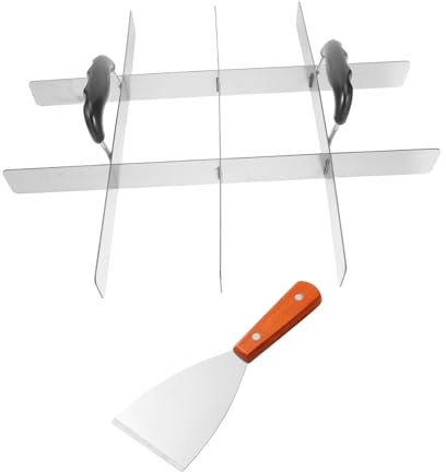 NUOBESTY 2 Piezas Separador de Tartas Acero Inoxidable Divisor de Masa Marcador Porciones Iguales Herramienta Multifuncional para Repostería Tiramisú Arroz Presentación Profesional