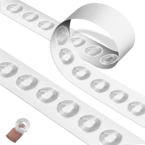 50 Pcs NFC Tags Sticker with NTAG213 Chip Round NFC Stickers Adhesive Labels Transparent RFID Tags Rewritable 144 Bytes Memory Suitable for All NFC-Enabled Devices and Smartphones (Round)