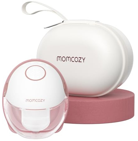 Momcozy M6 Tiralatte Elettrico Indossabile Mobile Style | Flangia DoubleFit per Più Latte, 3 Modalità e 9 Livelli, Tiralatte a Mani Libere Discreto, 24mm (1, Rosso)