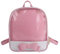 Ita Bag Sac à Dos Filles Clair Bowknot Sac à Dos, Bonbons Cuir Sac à Dos Sac d'école Épingles Afficher Sac à Dos, Rose