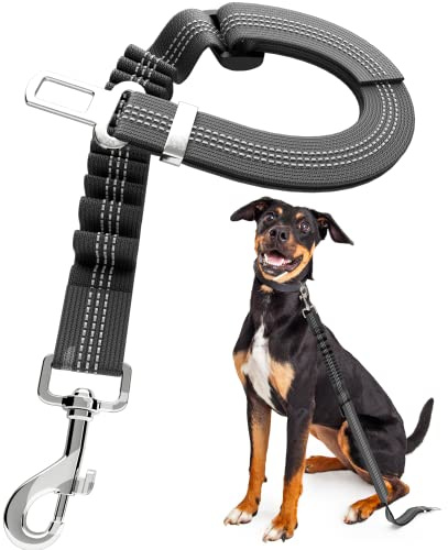 Dog Car Seat Belt – Adjustable 65-100cm Headrest Restraint with Bungee & Swivel Clip, Secure Harness for Dogs in Cars, Seat belt for Dogs