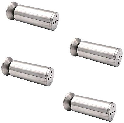 NUZAMAS Set mit 4 verstellbaren Möbelbeinen, 50 x 150 mm, Edelstahl, Beine für TV-Ständer mit Schrank-Couchtisch, Stützfuß für das Möbelsofa, Stützbeine für Badezimmerschränke