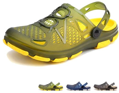 beister Zuecos de jardín para Hombre, Antideslizantes, Transpirables, para Exteriores, Playa, Ducha