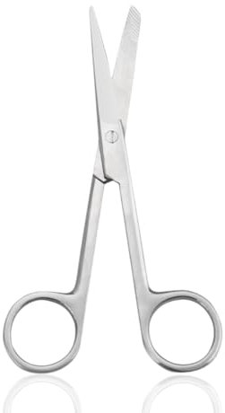 XOUDKE Chirurgische professionelle Verbandschere Blasenverbände, Pflegeschere, Chirurgischer Edelstahl, Satin-Finish, Pulverbeschichtung, 14 cm