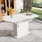 Mesa de Comedor Ovalada Extensible, 110/130 x 70 x 75 cm, Con Espacio de Almacenamiento, Minimalista Moderna, Multifuncional Que Ahorra Espacio, Mesa de Café