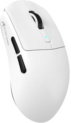 MAMBASNAKE x ATTACK SHARK R6 39g SUPERLIGHT Mouse, PixArt PAW3950MAX Gaming Sensor, Wireless 8K Mouse, MCU Nodic 52840, BT/2.4G/Wired Gaming Mouse, Adjustable DPI 42000, for Win11/Xbox/PS/Mac -White