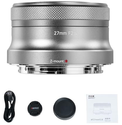 AstrHori AF 27mm F2.8 Auto Focus APS-C Frame Camera Lens Ultra-Compact Pancake Lens,Large Aperture,Prime Mirrorless Camera Lens for Nikon Z Mount ZFC,Z30,Z50,etc(Grey)