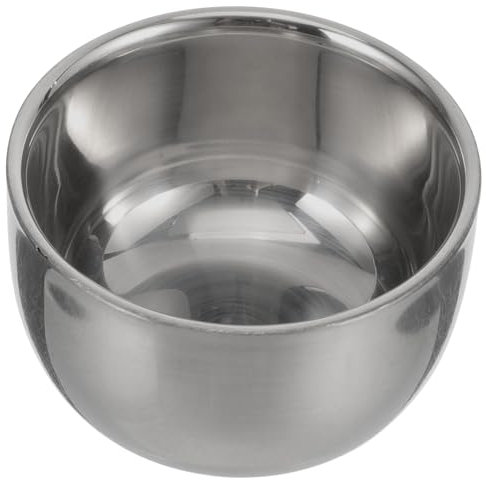 Baluue Edelstahl-Schaums chale Rasierschale Gesichtswerkzeug Bart-Werkzeuge Haarcreme rasierseife dose Rasierseifenbehälter Friseurwerkzeug Friseur Rasierwerkzeug Rostfreier Stahl Silver