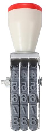 PATIKIL Timbro A Rullo Personalizzabile Con 3 Cifre 6.5mm 26 Lettere Numeri 0-9 Simboli Per Stazioneria Fai Da Te Scrapbooking Ufficio Affari Grigio