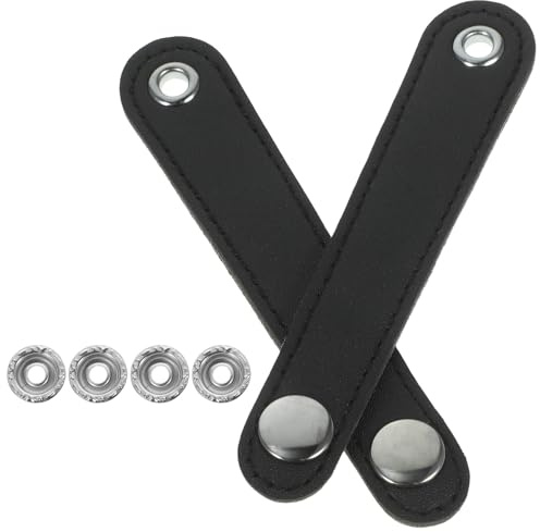 Healifty Cinturón de Fuelle para Acordeón de Cuero Negro Cómodo y Fácil de Transportar Hebilla Ajustable para Conciertos de Acordeón