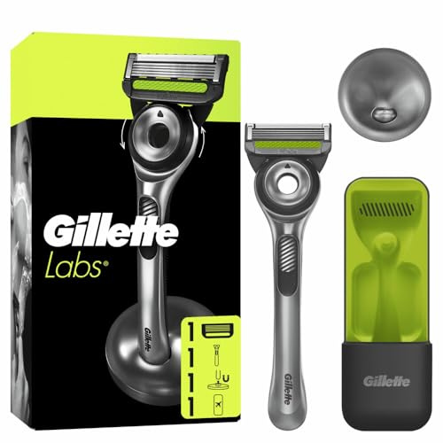 Gillette Labs Rasoir Pour Homme Avec Barre Exfoliante, Manche Réutilisable Et Cartouche De Recharge GilletteLabs A 5 Meilleures Lames De La Marque, Rasage Du Visage Confortable