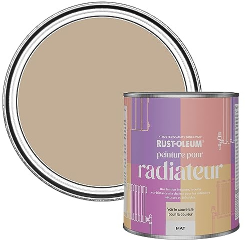 Rust-Oleum, braun Heizkörperfarbe, hitzebeständig, geruchsarm in Matt Finish - Gesalzenes Karamell 750ML