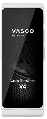 Vasco Translator V4 Sprachübersetzer | Übersetzungsgerät | Übersetzt lebenslang gratis | 108 Sprachen | Spracheingabe und Sprachausgabe | Foto Übersetzer | Farbe: Pearl White