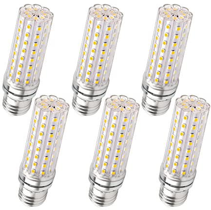 SCNNC LED Maiskolben E27 12W, 220-240V, 1200LM Neutralweiß 4000K, Nicht Dimmbar, Ersetzt 100W Glühbirnen, E27 Kleine Edison LED Maiskolben für Tischlampe, Wandlampe, Kronleuchter, Stehlampe, 6 Stück
