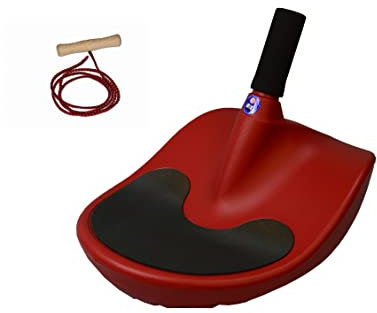 Set Alpen Zipfel Rot mit Ziehleine und Holzgriff(130cm) Bob Rodel Zipfelbob bis 100Kg belastbar Alpenzipfel