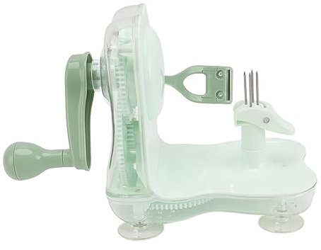 Tagliamele Pelapatate Manovella Antiscivolo Potente Base di Aspirazione Affettatrice Mele Corer Lame in Acciaio Inossidabile Pelapatate per Mele Pere Patate