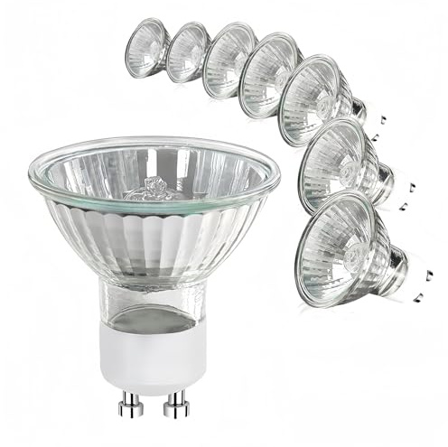 WinDerMo Leuchtmittel GU10 Spots Dimmbar 8 Stück, GU10 50W 230V Reflektorlampen 2700K Warmweiß, Spot Deckenglühbirnen 500LM für Spurleuchten, Einbauspurbeleuchtung
