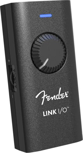 Fender Link I/O Portable USB-C Audio Interface, Suitable for Electric Guitar, Fits in Your Pocket, Provides Pristine, Bi-directional Audio over USB connection