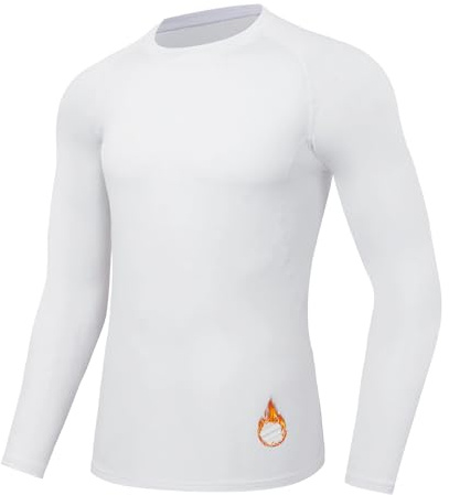 VanKee Hauts Thermiques Homme Thermiques Chaude Haut Thermique Hiver Manches Longues Thermique Léger Vêtements Respirant Compression Shirt Élasticité Vêtements Fonctionnels pour Manège Ski Courir