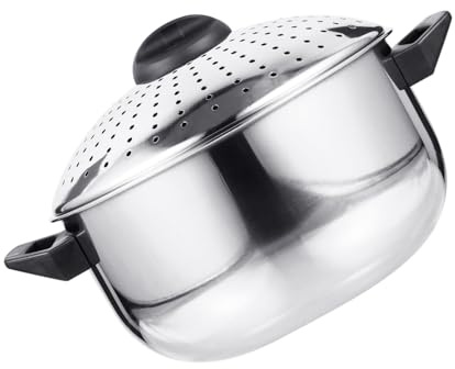 DIYEAH Pentola Cuoci-tagliatelle in Acciaio 16 Cm Coperchio Scolapasta Integrato, Pentola Per Zuppa Ad Alta Temperatura Per Cucinare Velocemente in Casa