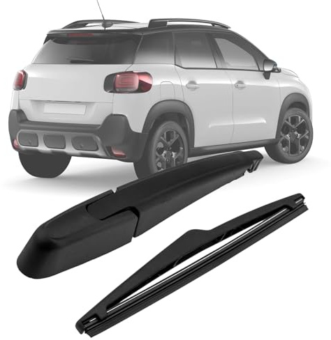 Braccio e Spazzola Tergilunotto Posteriore Compatibile con Citroen C3 Aircross II A88 2017-2024, Braccio Tergicristallo Posteriore Gomma, Kit Spazzole Tergicristallo Impermeabile YQ00056380/YQ00056480