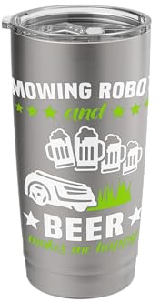 Lawn Mowing Robot Lawnmower Lawn Mower Stainless Steel Insulated Tumbler