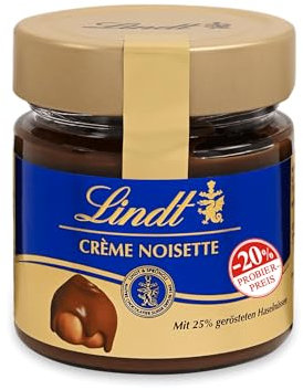 Lindt Schokolade - Brotaufstrich Crème Noisette, Promotion | 220 g | Haselnusscrème mit aromatischem Kakao und 25% gerösteten Haselnüssen | Schokoladengeschenk