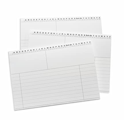 Patientenkartei DIN A5+ | 200 Stück | Alphabetleiste | 190 g/m² Karton