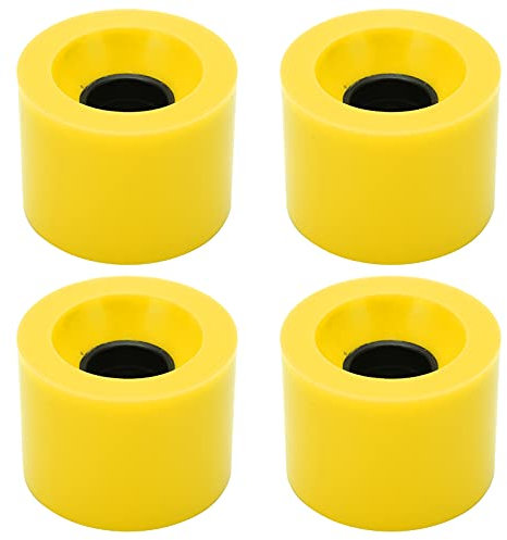 Alomejor 4pcs 60x45mm Skateboard Rollen 78A Longboard Cruiser Rollen Ersatzzubehör(Gelb)